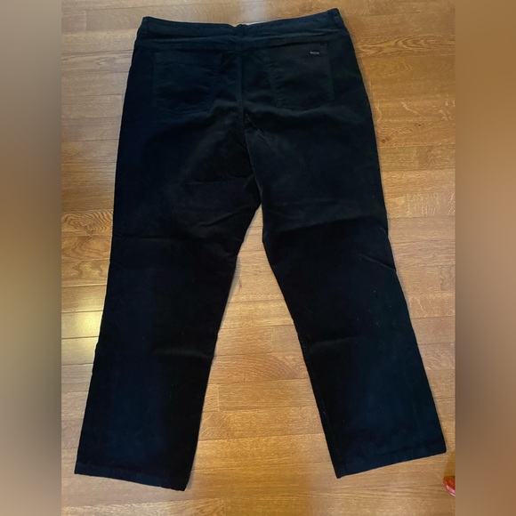 Jeanne Beker Black Pants Plus Size 18W Fine Corduroy Stretch - Picture 4 of 10